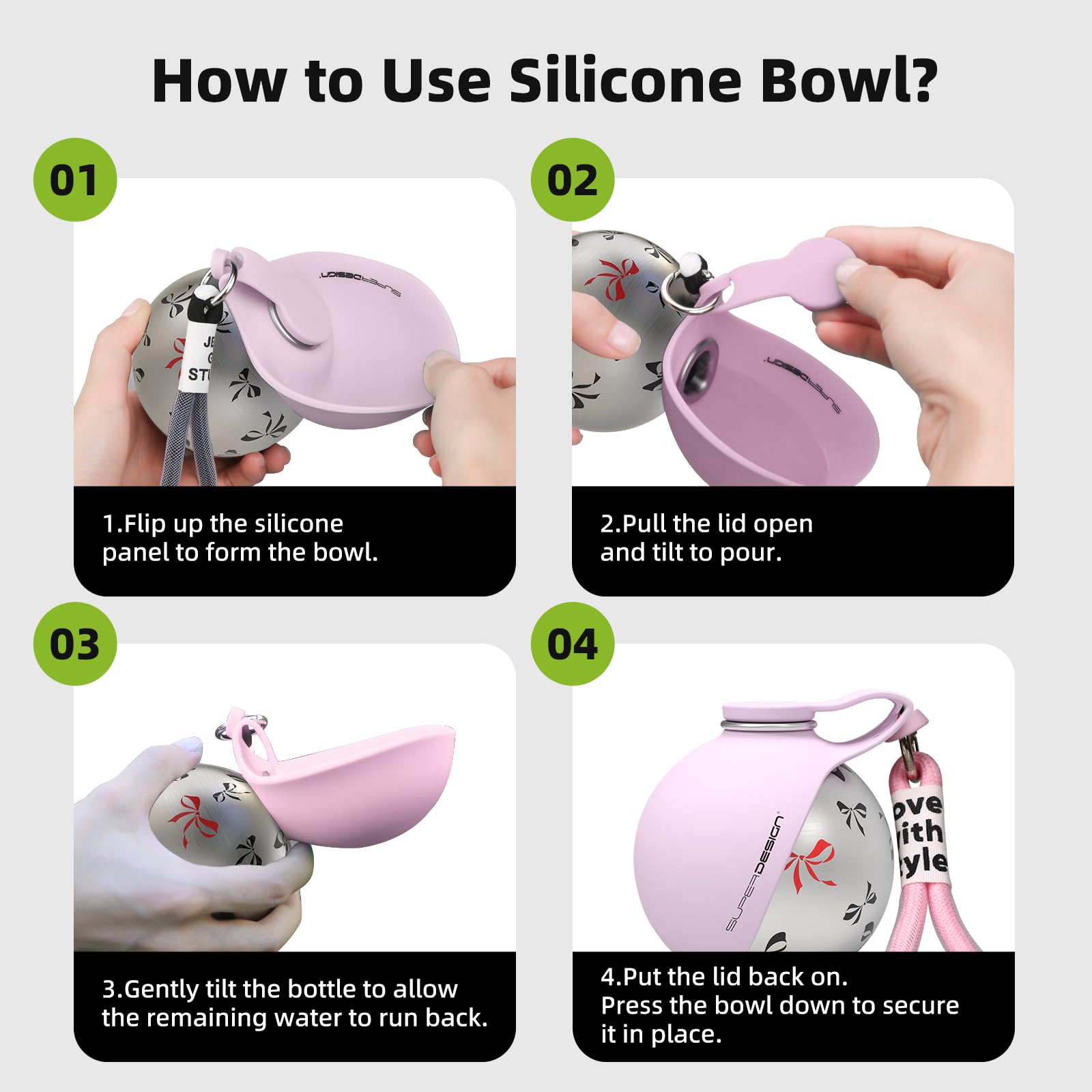 How to use the Bowl & Bark flip-out silicone bowl